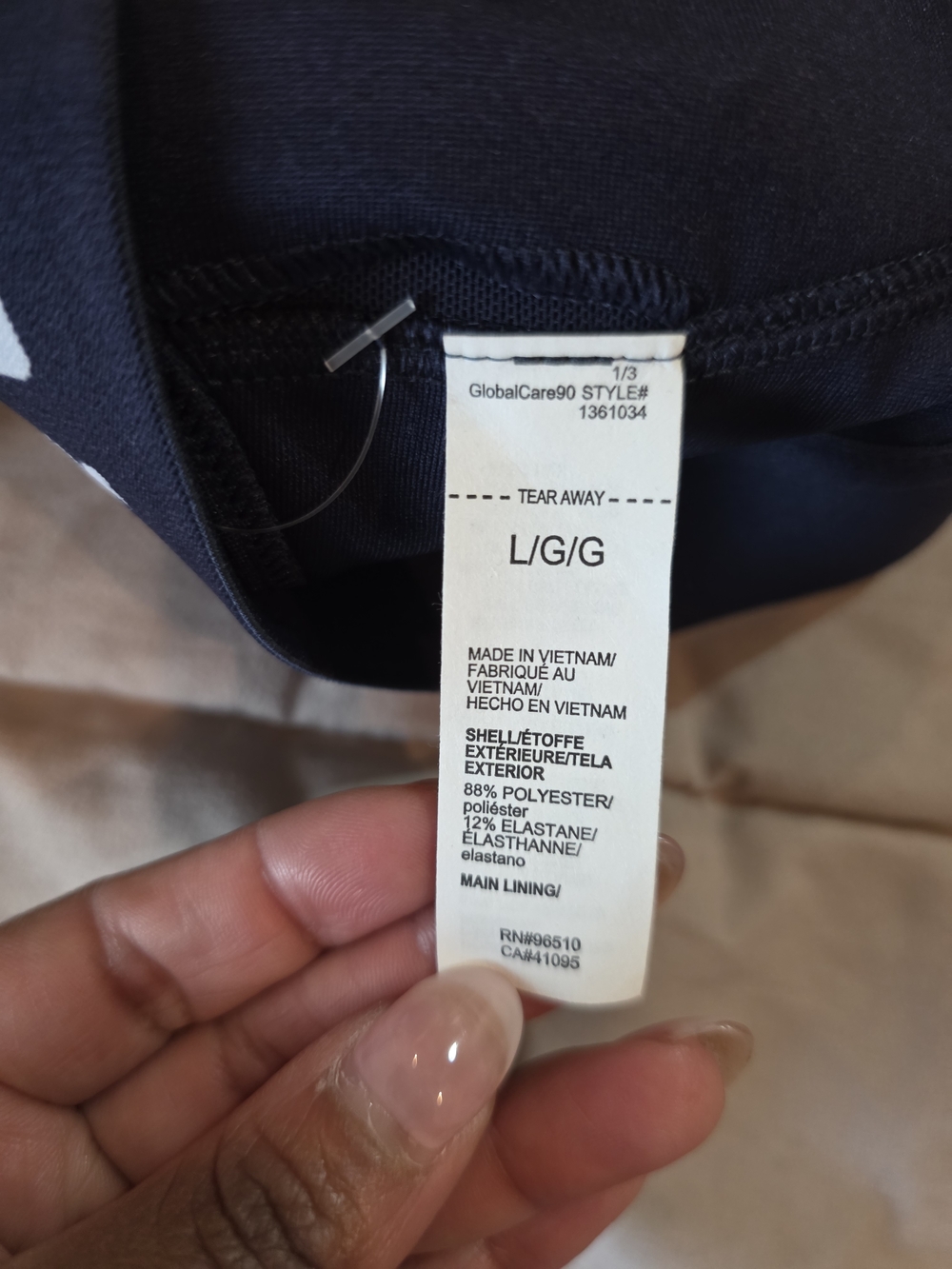 Under Armour Navy Sports Bra with Branded Band - Picture 3 of 6